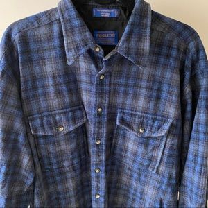 Pendleton Outdoor Shirt Plaid 100% Wool